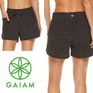 Gaiam Charcoal Heather Traveler Knit Pocket Shorts